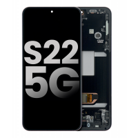Samsung Galaxy S22 (SM-S901B) Pulled LCD Display With Frame (Black)