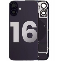 Back Glass Replacement For iPhone 16 With Steel Plate+Magnet + NFC - Black