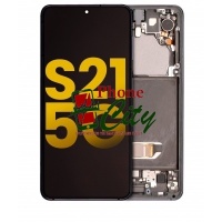 Samsung Galaxy S21 Service Pack LCD Display Assembly With Frame (Grey / Black)