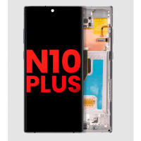 Samsung Galaxy Note 10 Plus (N975F) Pulled LCD Display Assembly With Frame (Silver / Gray)