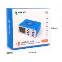 Relife RL-304S 8-Port Multi-functional Digital USB Charger