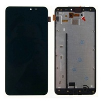 Nokia Lumia 640 XL LCD Display Assembly With Frame (Black)