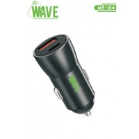 Wave WA-104 Car Charger PD + QC (USB-A) (20 Wat) (Black) - LG