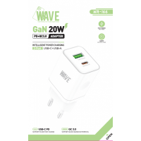 Wave WA-166 Travel Fast Charger USB-A & USB-C (20Wat)