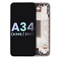Samsung Galaxy A34 OLED LCD Display Assembly With Frame (Black)