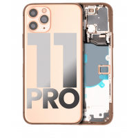 Apple iPhone 11 Pro Pulled Mid-Frame Housing with Parts No Battery (Gold)
