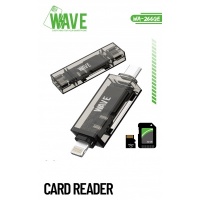 Wave WA-266 iPhone+Type-C 2in1 Memory Card Reader & Writer Plug and Play -E