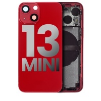 Apple iPhone 13 Mini Pulled Mid-Frame Housing with Parts No Battery (Red)