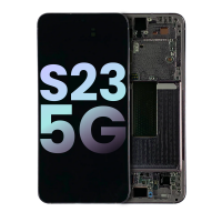 Samsung Galaxy S23 5G (SM-S911B) Assembled LCD Display Assembly With Frame (Black)