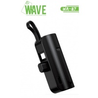 Wave WA-87 Power Bank 3000 mAh With Type-C Cable (Black) - UL