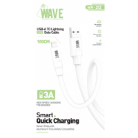 Wave WA-212 USB-A to Lightning 3.0A data Cable Smart Quick Charging 1M - G