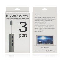 USB C HUB Gigabit Ethernet Rj45 3 Port