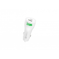 Wave Quick car Charger With Type-C & USB Port 38W (C213)