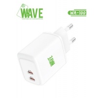 Wave WA-100 Wall Charger 2 x USB-C (35 Wat) (White) - CC