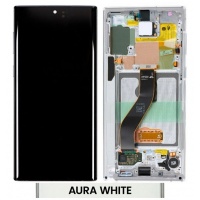 Samsung Galaxy Note 10 (N970F) Service Pack LCD Display Assembly With Frame (White)
