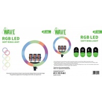 Wave WA-328 RGB LED Ring Light 18-Inch with Remote Control & Soft Lighting for Photography & Video