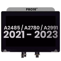 MacBook Pro 16'' (A2485)(A2780) (A2991) Oem Complete LCD Display Assembly (Silver)