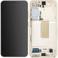 Samsung Galaxy S23 5G (SM-S911B) Pulled LCD Display Assembly With Frame (White)