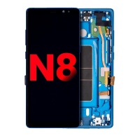 Samsung Galaxy Note 8 (N950F) Pulled LCD Display Assembly With Frame (Dark Blue)