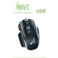 Wave WA-195 Gaming Mouse 16000 DPI With 7 Buttons (Black-Blue) -UC