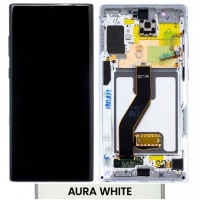 Samsung Galaxy Note 10 Plus (N975F) Service Pack LCD Display Assembly With Frame (Aura Glow / Silver