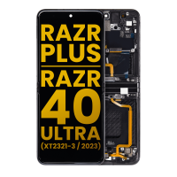 Motorola Razr 40 Ultra/ razr+ 2024 ORi LCD Display Assembly With Frame (Black)
