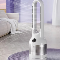 PureBreeze 360° – Bladeless Ventilator & Luchtreiniger | Stille Tower Fan (Hot & Cold)