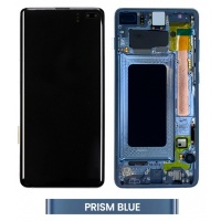 Samsung Galaxy S10 Plus (SM-G975F) Pulled LCD Display Assembly With Frame (Prism Blue)