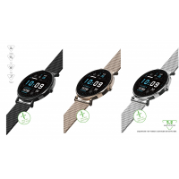 Wave Smartwatch Super Slim with Metal strip (WA-306) - Black