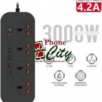  Multifunctional Safety Power Socket 3000w (Black) 