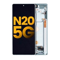 Samsung Galaxy Note 20 (N980F) Pulled LCD Display Assembly With Frame (Green)