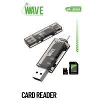 Wave WA-265 USB + Type-C 2in1 Memory Card Reader & Writer Plug and Play