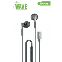 Wave WA-96 Type-C Wired headphones (120cm) (Black) - LC
