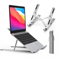 Wave WA-205 Portable Folding Aluminum Alloy Laptop Bracket Non-slip Laptop Tablet Holder - Silver