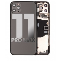 Apple iPhone 11 Pro Max Pulled Mid-Frame Housing with Parts No Battery (Black / Grey)