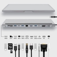 USB -C To HDTV Multifunction Adapter 12 Ports