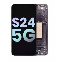 Samsung Galaxy S24 (SM-S921B) Service Pack LCD Display Assembly With Frame (Grey / Silver)