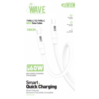 Wave WA-214 Type-C to Type-C 60W data Cable Smart Quick Charging 1M - G