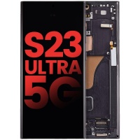 Samsung Galaxy S23 Ultra 5G (SM-S918B) Pulled LCD Display Assembly With Frame (Black)
