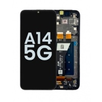 Samsung Galaxy A14 5G (A146P) Pulled LCD Scherm Met Frame (Zwart)