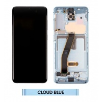 Samsung Galaxy S20 (SM-G980F) Pulled LCD Display Assembly With Frame (Cloud Blue)