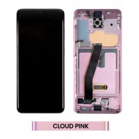 Samsung Galaxy S20 (SM-G980F) service pack LCD Display Assembly With Frame (Cloud Pink)