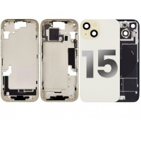 Apple iPhone 15 Pulled Mid-Frame Housing + Back Cover with Some Small Parts No Battery (Yellow)