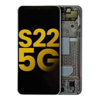 Samsung Galaxy S22 (SM-S901B) service pack LCD Display Assembly With Frame (White)