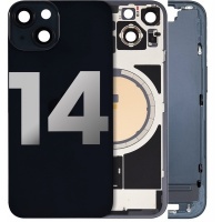 iPhone 14 Pulled Behuizing Met onderdelen + Achterglas (Zwart)(B-Grade)
