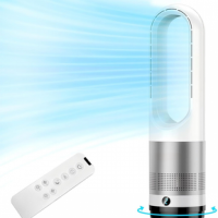 PureBreeze 180° – Bladeless Ventilator & Luchtreiniger | Stille Tower Fan (Only Cold)