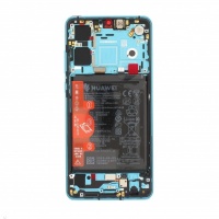 Huawei P30 service pack LCD Display Assembly With Frame inl. Battery 02354HRH (Aurora Blue) New Edit