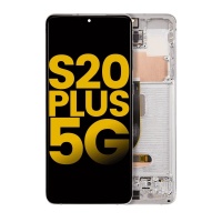 Samsung Galaxy S20 Plus (SM-G985) Pulled LCD Display Assembly With Frame (White)