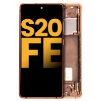 Samsung Galaxy S20 FE 4G (SM-G780F) Service Pack LCD Display Assembly With Frame (Cloud Orange)