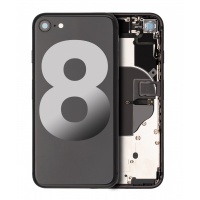 Apple iPhone 8 Pulled Refurbished Mid-Frame Housing with Parts (Black)